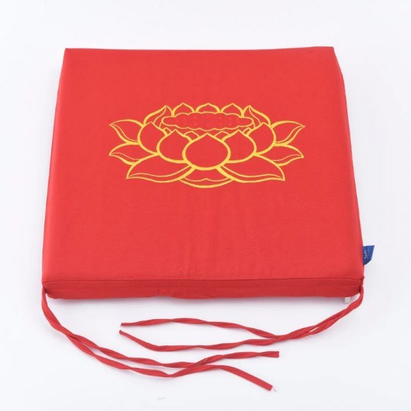 Nệm ngồi thiền Red Fire Lotus Square Seat Pad